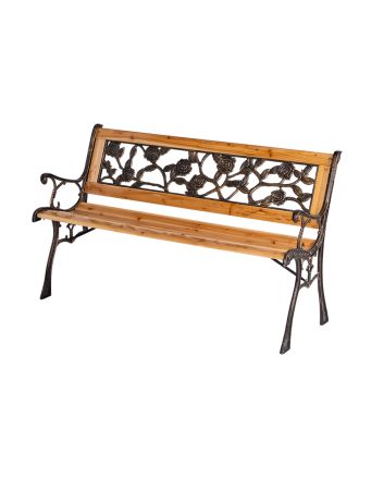 PANCHINA GHISA E LEGNO M.008 BRONZO