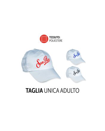 BERRETTO SAN ROX STAMPATO 3ASS BIANCO