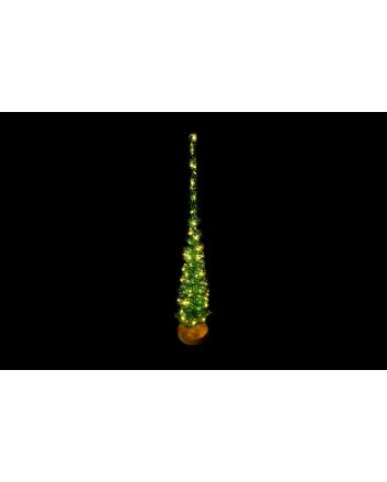 ALBERO PE 13X13X70CM 80LED BATT.C/TIMER VERDE