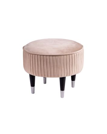 POUFF C/PIEDINI 40X40X33CM PANNA/ORO