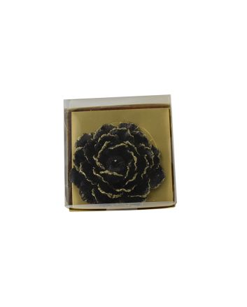 CANDELA ROSA 13,8X6,2CM M.141 NERO/ORO GLIT