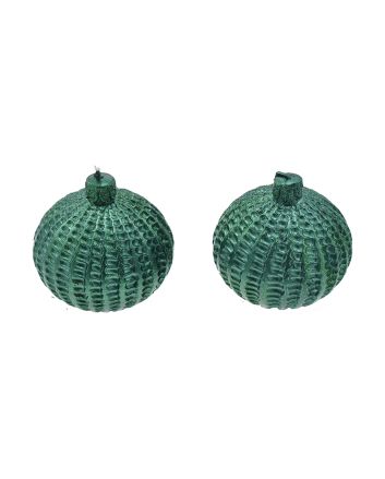 SET 2 CANDELA SF. D7,5CM LINEA B VERDE SC.