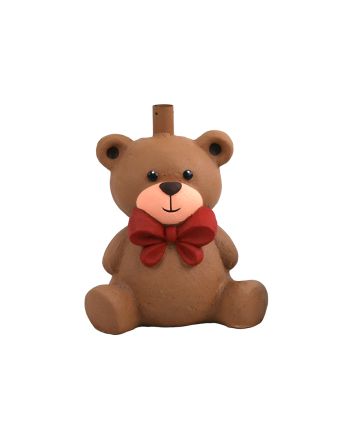 BASE ALBERO D.32.5XH.37CM ORSETTO C/FIO.ROSSO